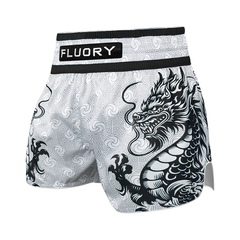 Fluory Muay Thai Muay Thai Shorts Fluory Pearl Dragon Muay Thai Shorts Black