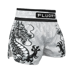 Fluory Muay Thai Muay Thai Shorts Fluory Pearl Dragon Muay Thai Shorts Black