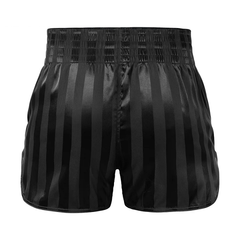 Fluory Muay Thai Muay Thai Shorts Fluory Pin Stripe Muay Thai Shorts Black