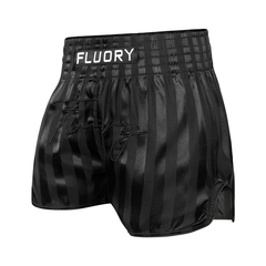 Fluory Muay Thai Muay Thai Shorts Fluory Pin Stripe Muay Thai Shorts Black