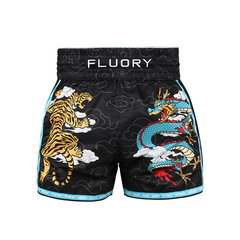 Fluory Muay Thai Muay Thai Shorts Fluory Tiger Muay Thai Shorts Black