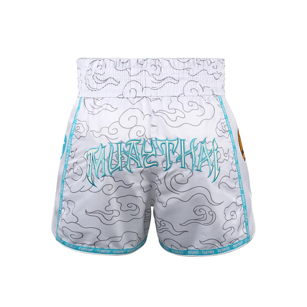 Fluory Muay Thai Muay Thai Shorts Fluory Tiger Muay Thai Shorts White