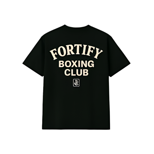 Fortify Boxing Club Boxing T Shirts Fortify Boxing Club Black Tee