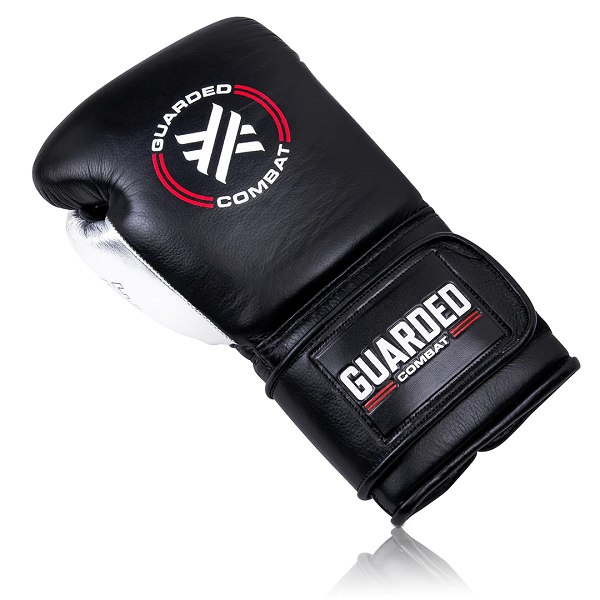 Guarded Combat Boxing Gloves Guarded Combat Calibre Pro Boxing Gloves Strap Black-Chrome