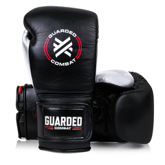 Guarded Combat Boxing Gloves Guarded Combat Calibre Pro Boxing Gloves Strap Black-Chrome