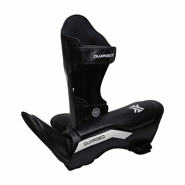 Guarded Combat Shin Guards Guarded Combat Shin Guards Black-White