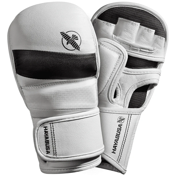 Hayabusa MMA Sparring Gloves Hayabusa T3 7oz Hybrid MMA Gloves White