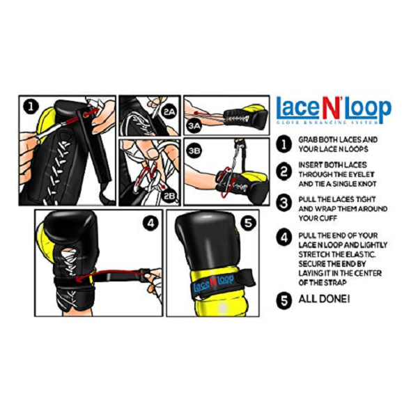 Lace n Loop Boxing Glove Accessories Lace n Loop Boxing Glove Strap Black