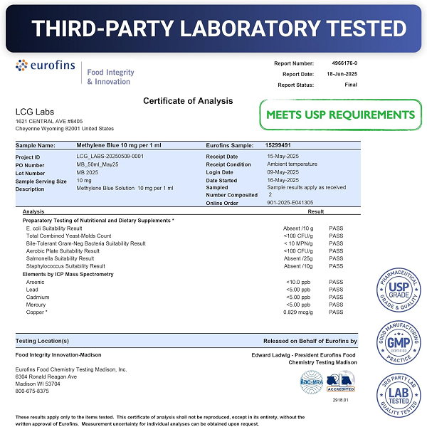 LCG Labs Supplements LCG Labs Methylene Blue Drops 50ml