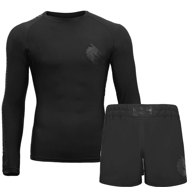 Morgan Longsleeve Rash Guard Morgan B2 Bomber Longsleeve Rashguard + MMA Shorts Set