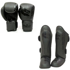 Morgan Morgan B2 Bomber 16oz Boxing Gloves + Shinguards Combo