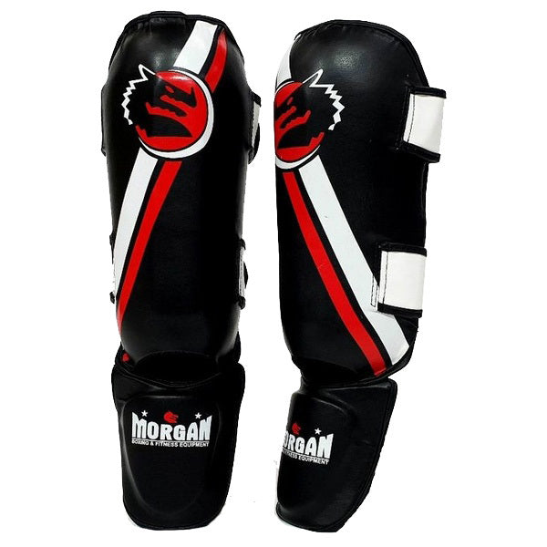 Morgan Morgan V2 Classic 16oz Boxing Gloves + Shinguards Combo