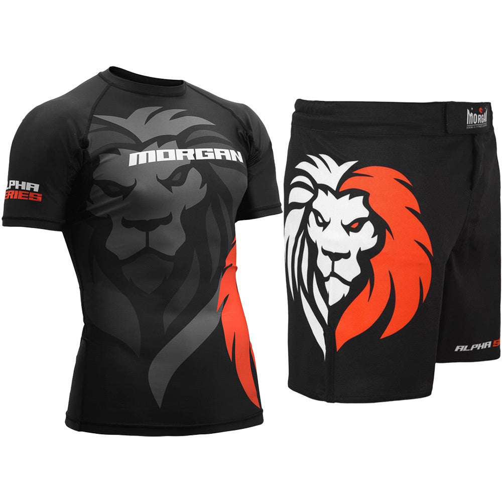 Morgan Shortsleeve Rash Guard Morgan Alpha Series Shortsleeve Rashguard + MMA Shorts Set