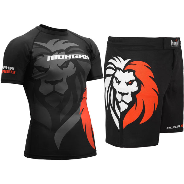 Morgan Shortsleeve Rash Guard Morgan Alpha Series Shortsleeve Rashguard + MMA Shorts Set