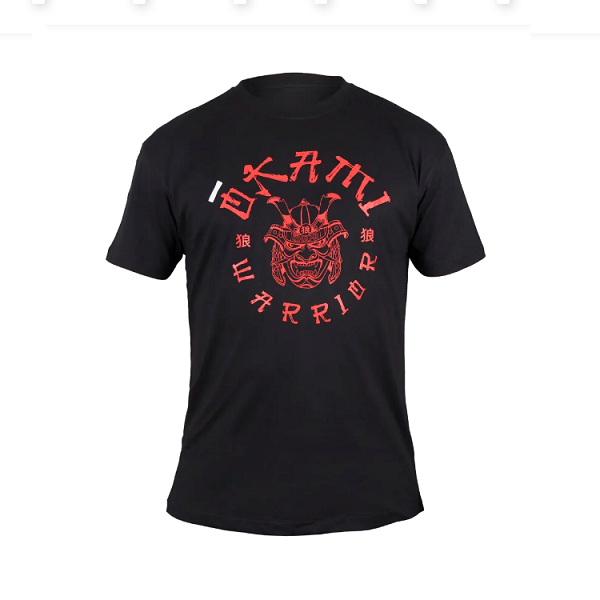 Okami Fightwear BJJ T Shirts Okami T-Shirt Warrior Black