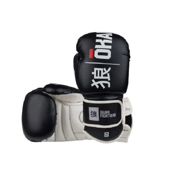Okami Fightwear Boxing Gloves Okami Boxing Gloves Rumble Black & White