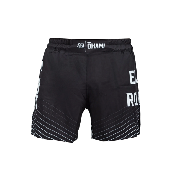 Okami Fightwear MMA Shorts Okami Fight Shorts Big Kanji Black & White