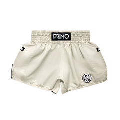 Primo Fightwear Muay Thai Shorts Primo Muay Thai Shorts Alta Series Cream