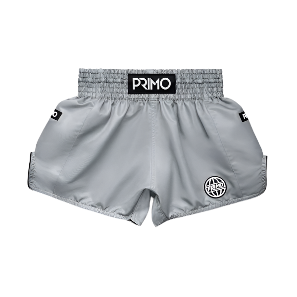 Primo Fightwear Muay Thai Shorts Primo Muay Thai Shorts Alta Series Tundra Grey
