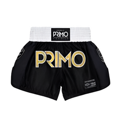 Primo Fightwear Muay Thai Shorts Primo Muay Thai Shorts Special Edition Melrose OG Black Gold