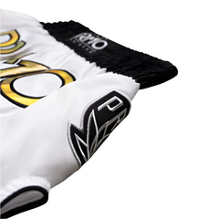 Primo Fightwear Muay Thai Shorts Primo Muay Thai Shorts Special Edition Melrose OG White Gold