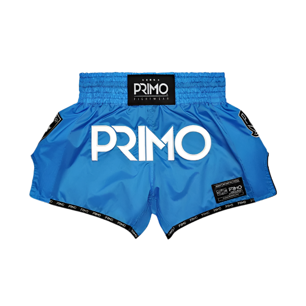Primo Fightwear Muay Thai Shorts Primo Muay Thai Shorts Super Nylon Blue Jay