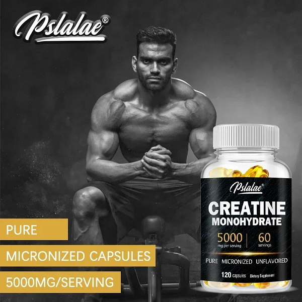 Pslalae Supplements Pslalae Creatine Monohydrate Capsules 60