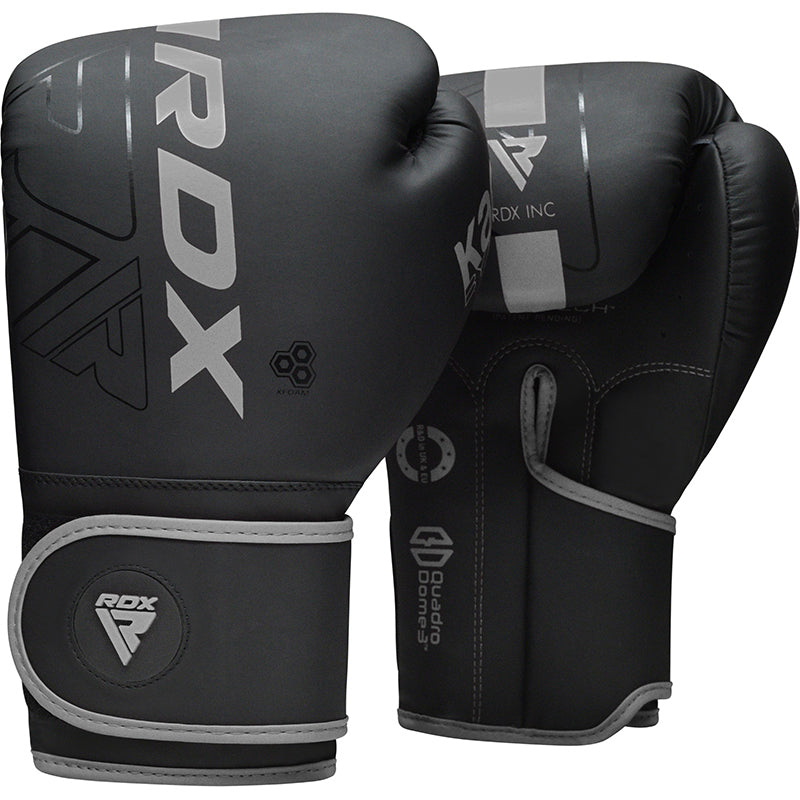 RDX Boxing Gloves RDX F6 Kara Boxing Gloves 8oz - Black/Silver