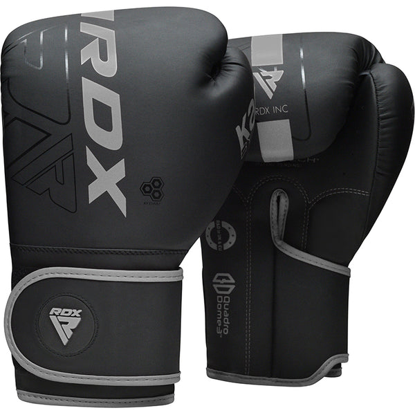 RDX Boxing Gloves RDX F6 Kara Boxing Gloves 8oz - Black/Silver