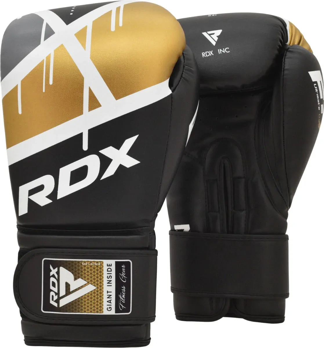 RDX Boxing Gloves RDX F7 Ego Boxing Gloves - Black/Gold