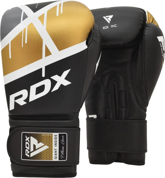 RDX Boxing Gloves RDX F7 Ego Boxing Gloves - Black/Gold
