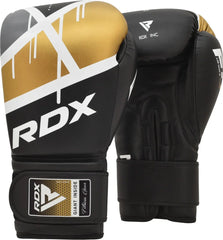 RDX Boxing Gloves RDX F7 Ego Boxing Gloves - Black/Gold