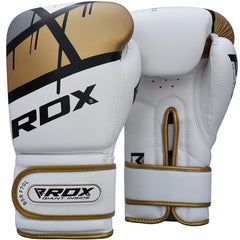 RDX Boxing Gloves RDX F7 Ego Boxing Gloves - White/Gold