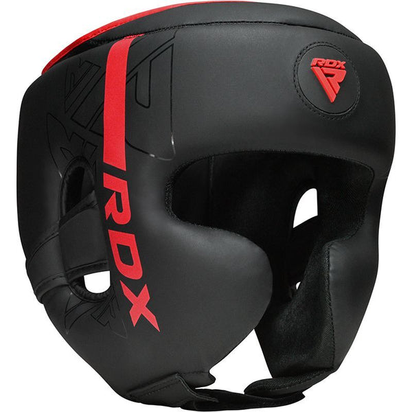 RDX Head Guards RDX F6 Kara Boxing Head Gear Black/Red