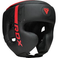 RDX Head Guards RDX F6 Kara Boxing Head Gear Black/Red