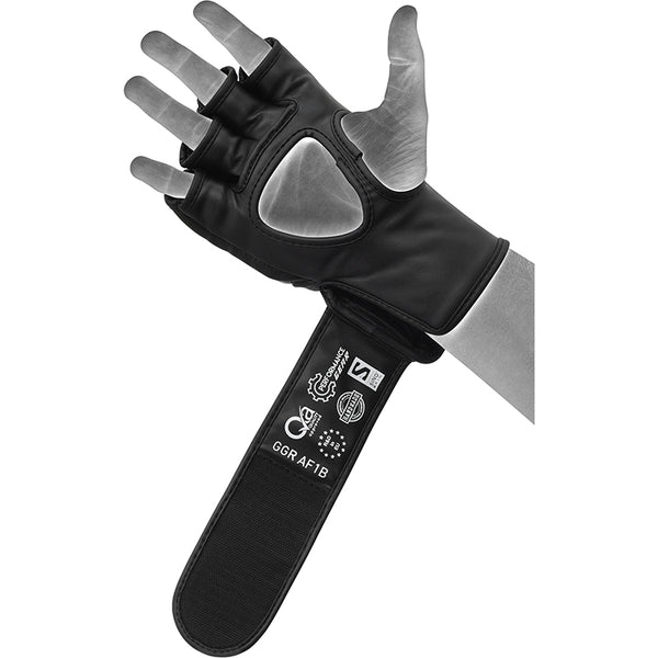 RDX MMA Gloves RDX 4oz Open Thumb MMA Gloves - Black