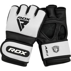 RDX MMA Gloves RDX 4oz Open Thumb MMA Gloves - White