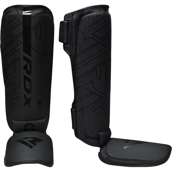 RDX Shin Guards RDX F6 Kara Matte Black Shinguards - Black/Black
