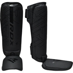 RDX Shin Guards RDX F6 Kara Matte Black Shinguards - Black/Black
