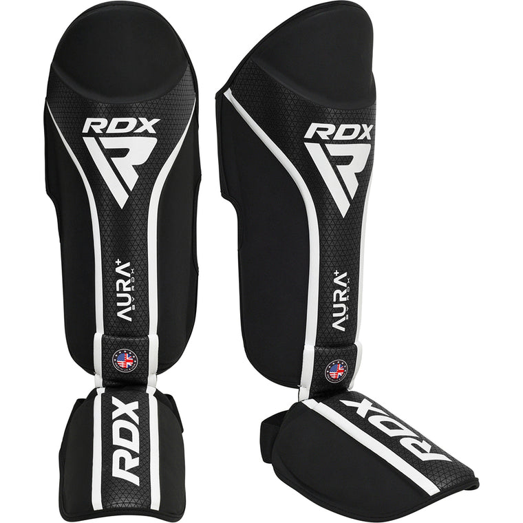 RDX T17 Aura Plus Shinguards - Black/White