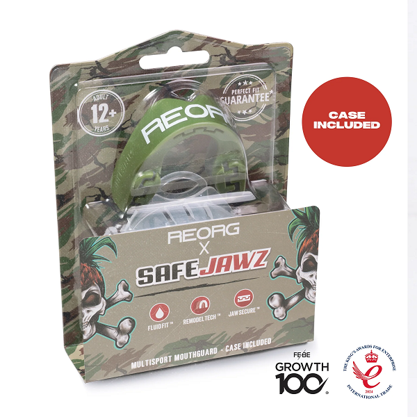 SafeJawz Mouth Guards Safejawz Extro Series REORG Mouthguard Green