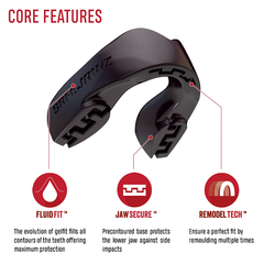 SafeJawz Mouth Guards Safejawz Intro Range Mouthguard Black