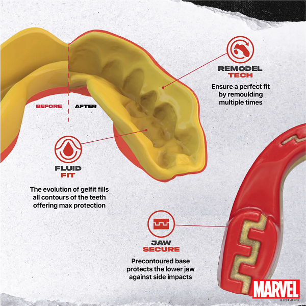 SafeJawz Mouth Guards Safejawz Marvel Iron-Man Mouthguard