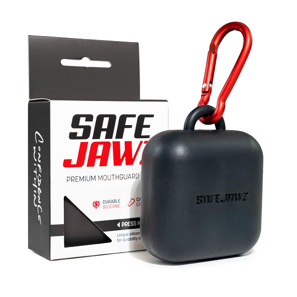 SafeJawz Mouth Guards Safejawz Premium Silicone Mouthguard Case Black