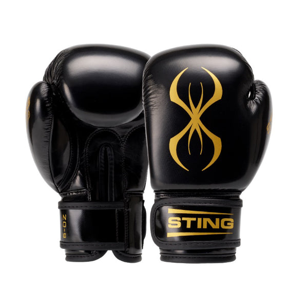 STING Boxing Gloves Kids Black/Gold Sting Arma Junior Boxing Gloves