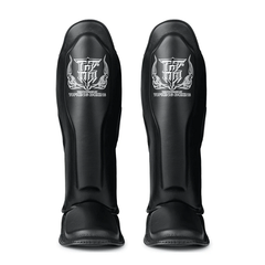 Top King Shin Guards Top King Shin Guards Pro Leather Black