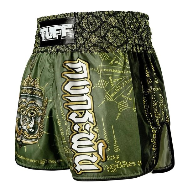 Tuff Muay Thai Shorts TUFF The Immortal Yaksa High Cut Retro Muay Thai Shorts