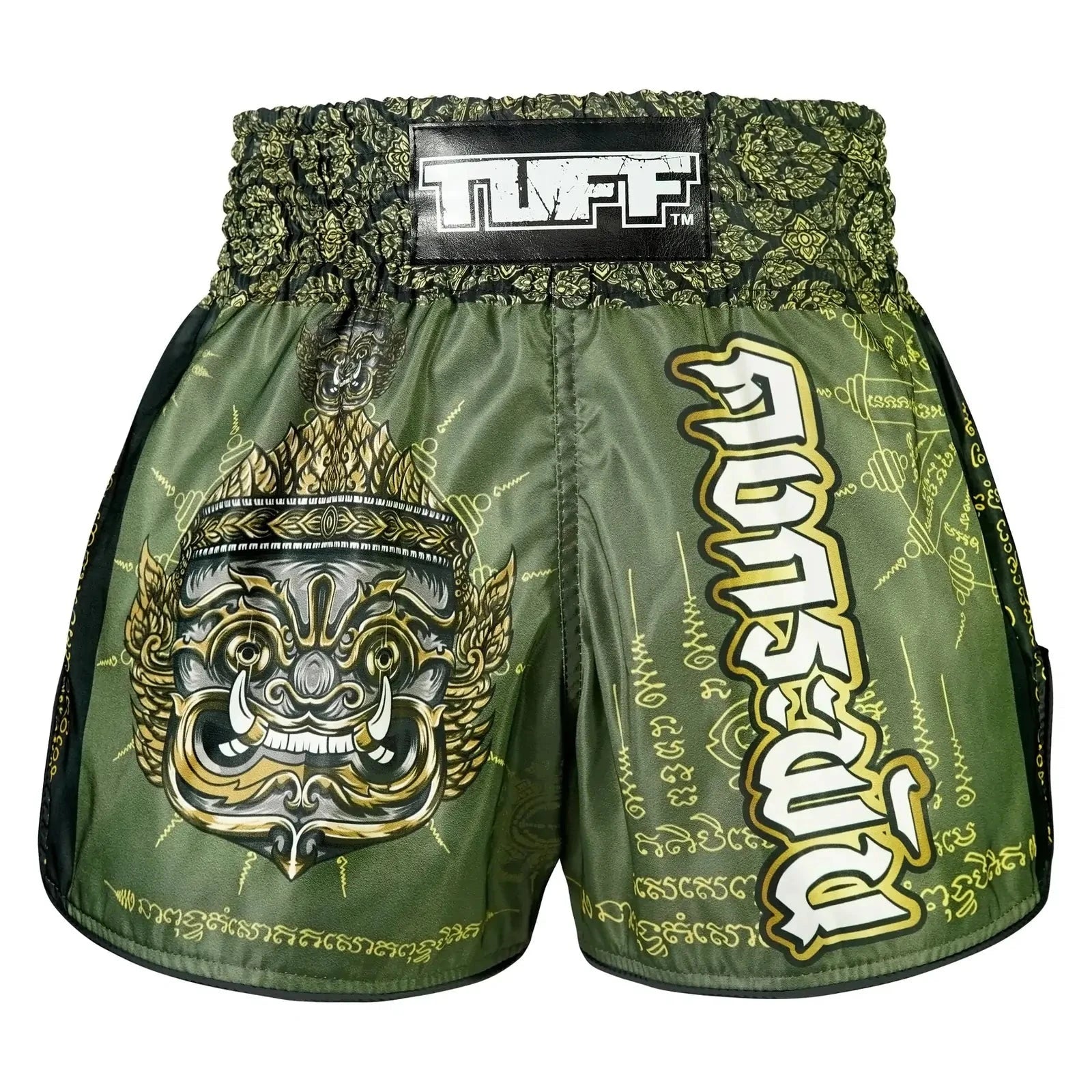 Tuff Muay Thai Shorts TUFF The Immortal Yaksa High Cut Retro Muay Thai Shorts