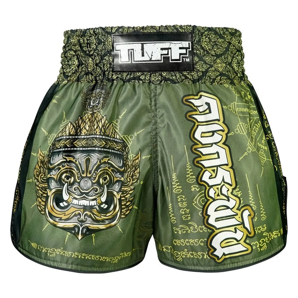 Tuff Muay Thai Shorts TUFF The Immortal Yaksa High Cut Retro Muay Thai Shorts