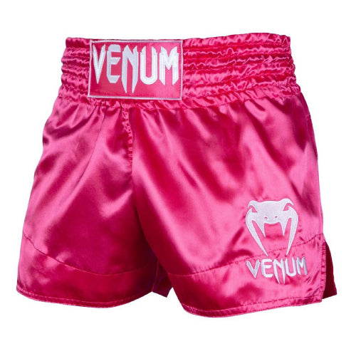 Venum Muay Thai Shorts Classic - Pink/White - The Fight Factory